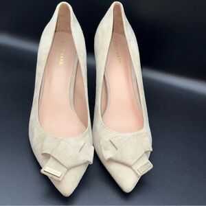 Cole Haan Womens Ina Tan Beige Suede Pumps Size 10 Preowned